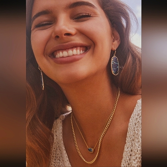 New KS Elisa Bronze Veined Lapis Turquoise Necklace💛💙 - Picture 10 of 13